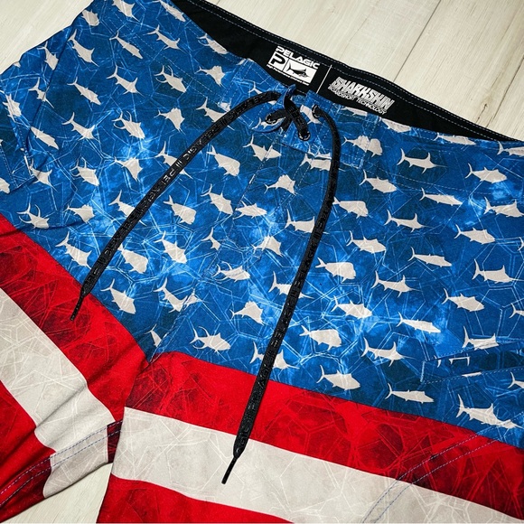Pelagic America USA Sharkskin Boardshorts 🇺🇸 - Picture 2 of 4
